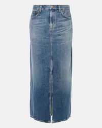 AGOLDE Gonna lunga di jeans Leif Blu