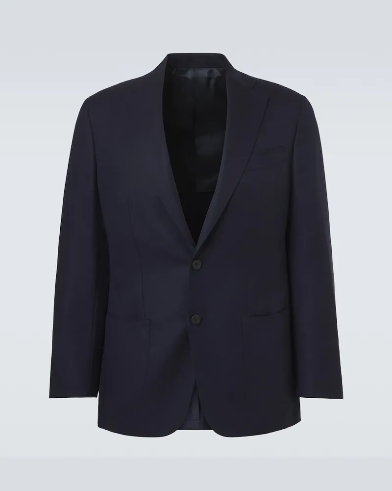 Thom Sweeney Blazer in lana Blu