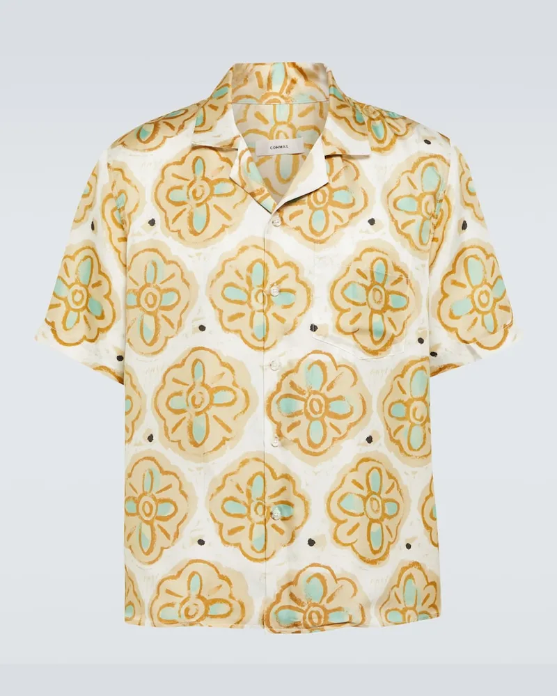 COMMAS Camicia in seta con stampa Multicolore