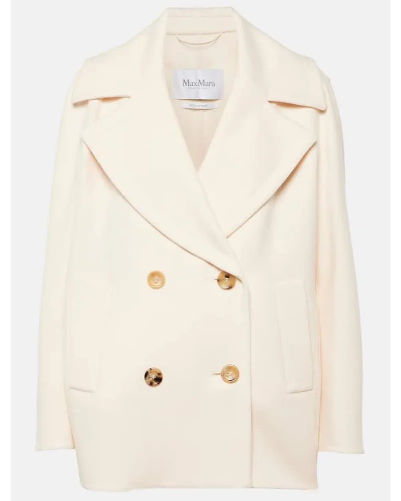 Max Mara Blazer Edgard in lana e cashmere Bianco