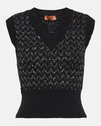 Missoni Gilet in maglia metallizzata Nero