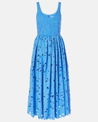 Erdem Abito midi in misto cotone Blu