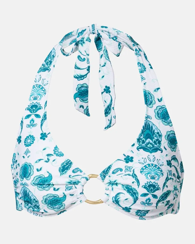 Heidi Klein Top bikini Kos con stampa paisley Bianco