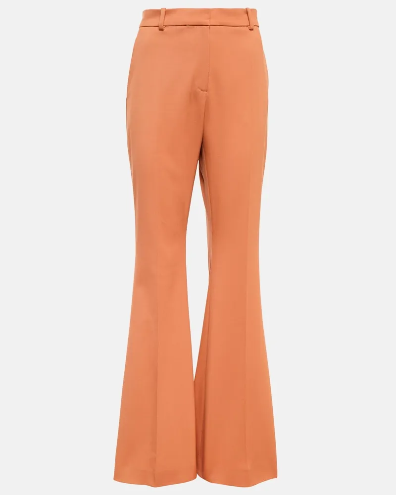 Joseph Pantaloni flared Aveline in gabardine Marrone