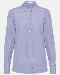 The Row Camicia Sadie in popeline di cotone Blu