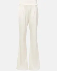 GALVAN Bridal - Pantaloni flared Sculpted Bianco