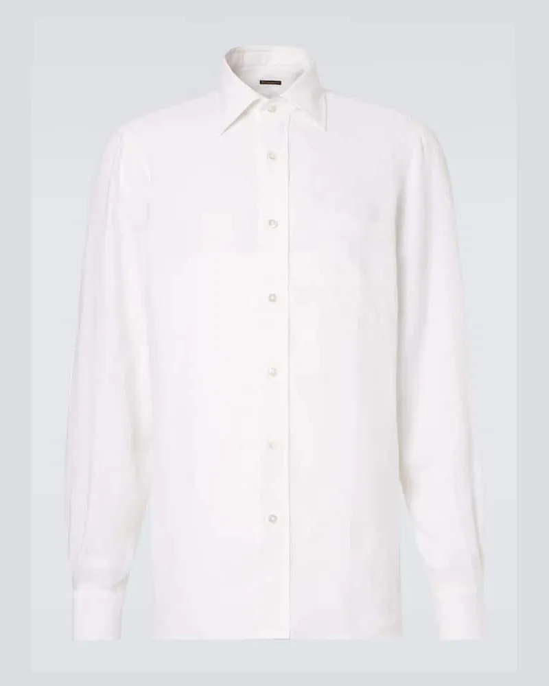 Rubinacci Camicia in lino Bianco