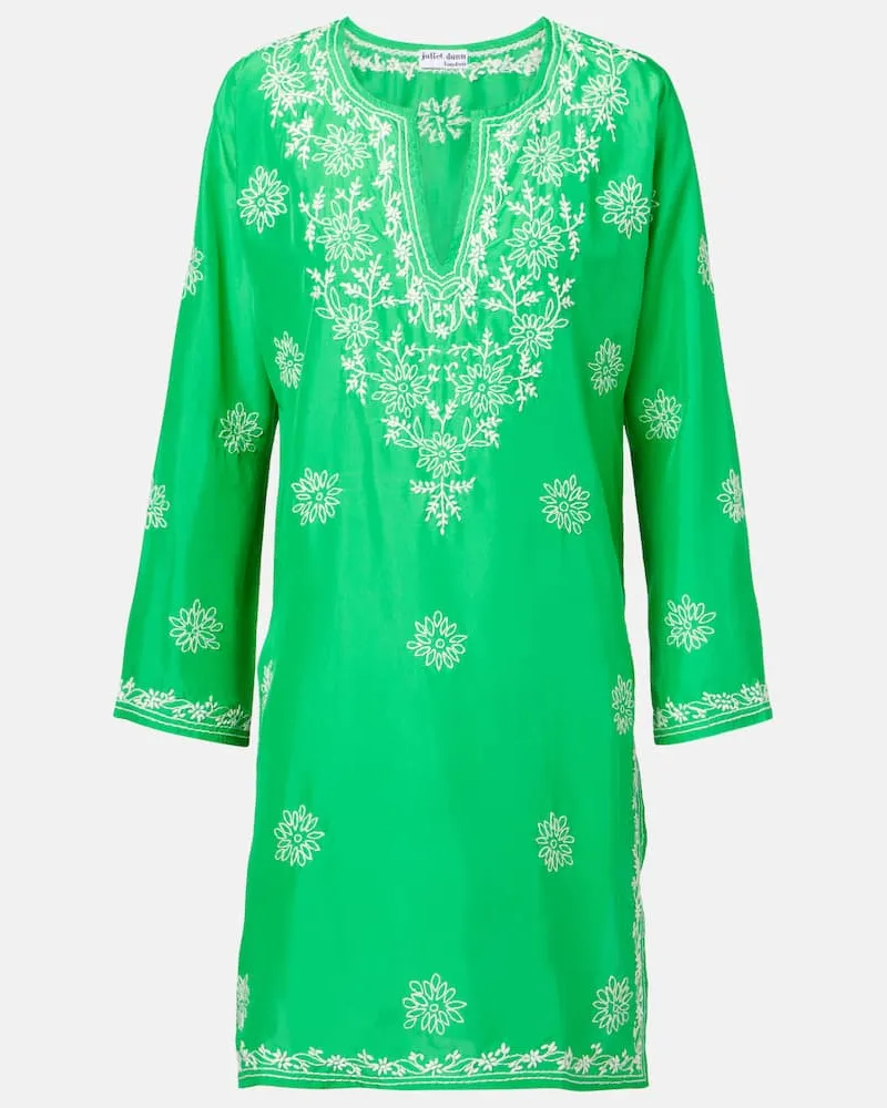 Juliet Dunn Tunica in seta Verde