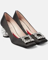 Roger Vivier Pumps in raso con cristalli Nero