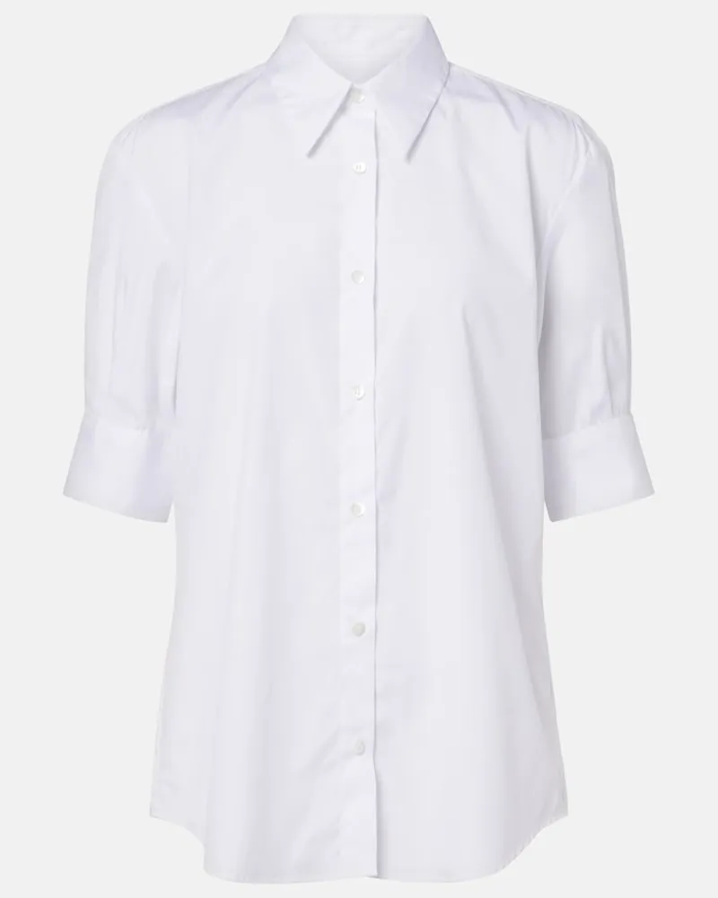 Dries van Noten Camicia in popeline di cotone Bianco