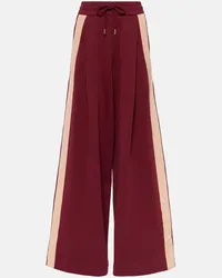 Dries van Noten Pantaloni sportivi in jersey di cotone Rosso