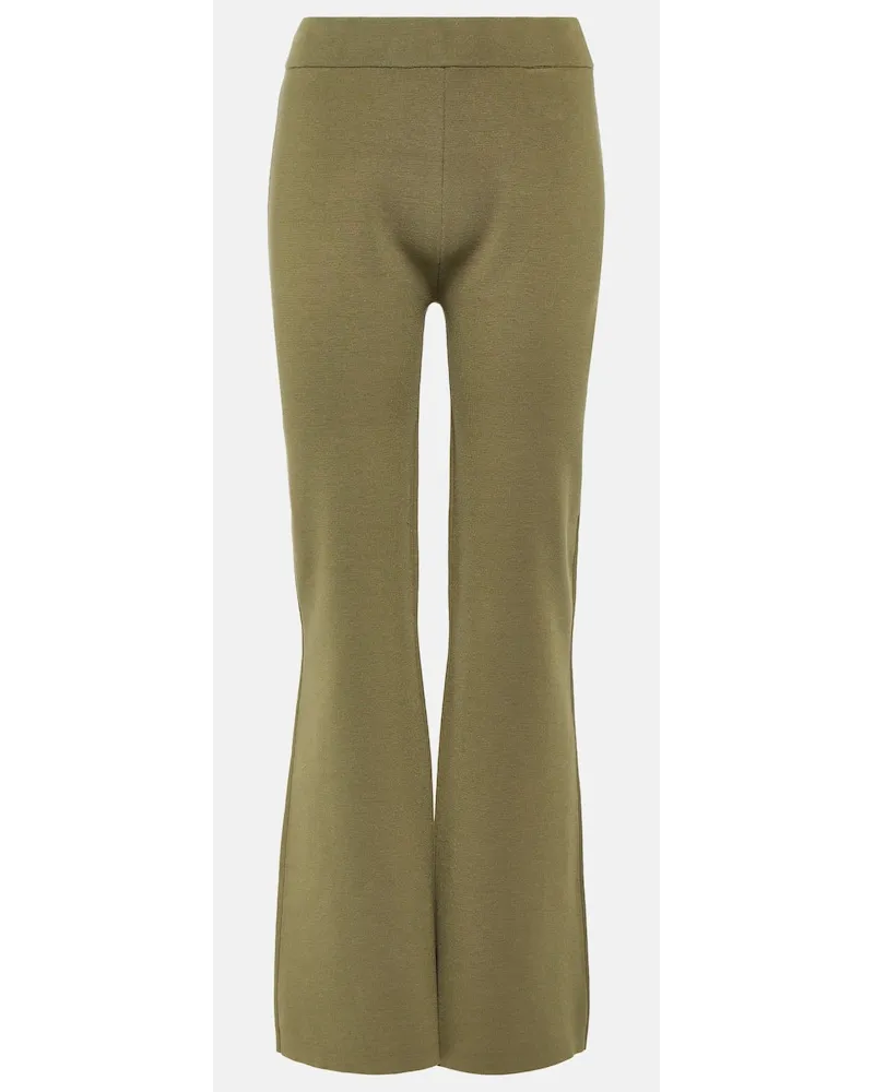 Joseph Pantaloni flared in misto seta Verde
