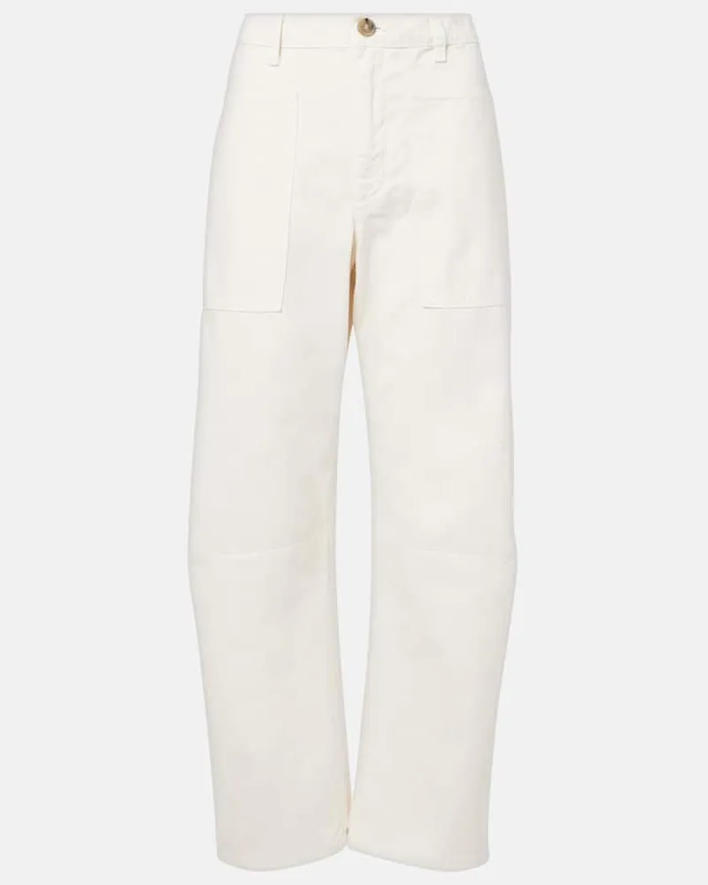 Velvet Pantaloni a gamba larga Bryle in twill di cotone Giallo