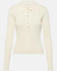 Ulla Johnson Polo Liese in maglia a coste Bianco