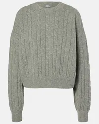 Loewe Pullover in lana a trecce Grigio