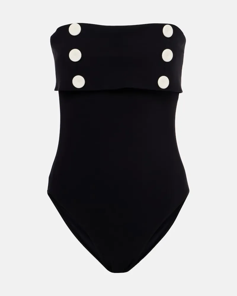 Karla Colletto Costume intero a fascia Nero