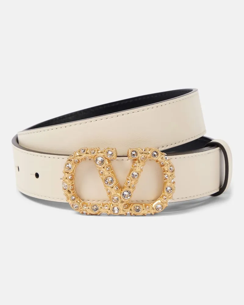 Valentino Garavani Cintura VLogo Signature in pelle Bianco