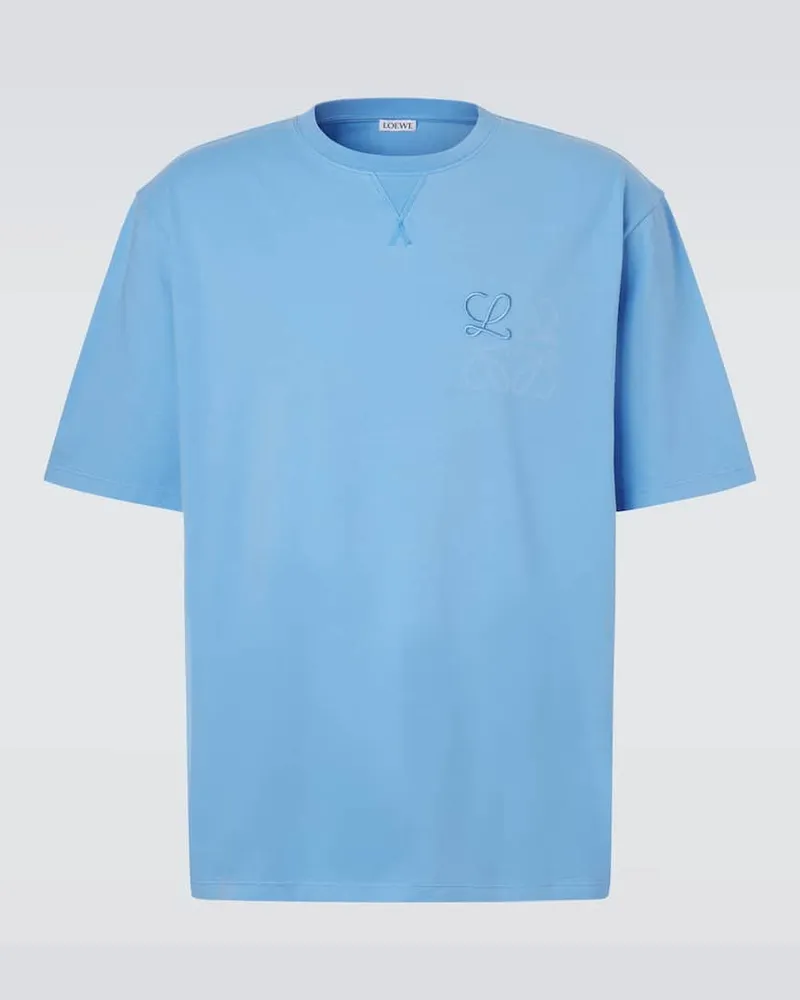 Loewe T-shirt Anagram in jersey di cotone Blu