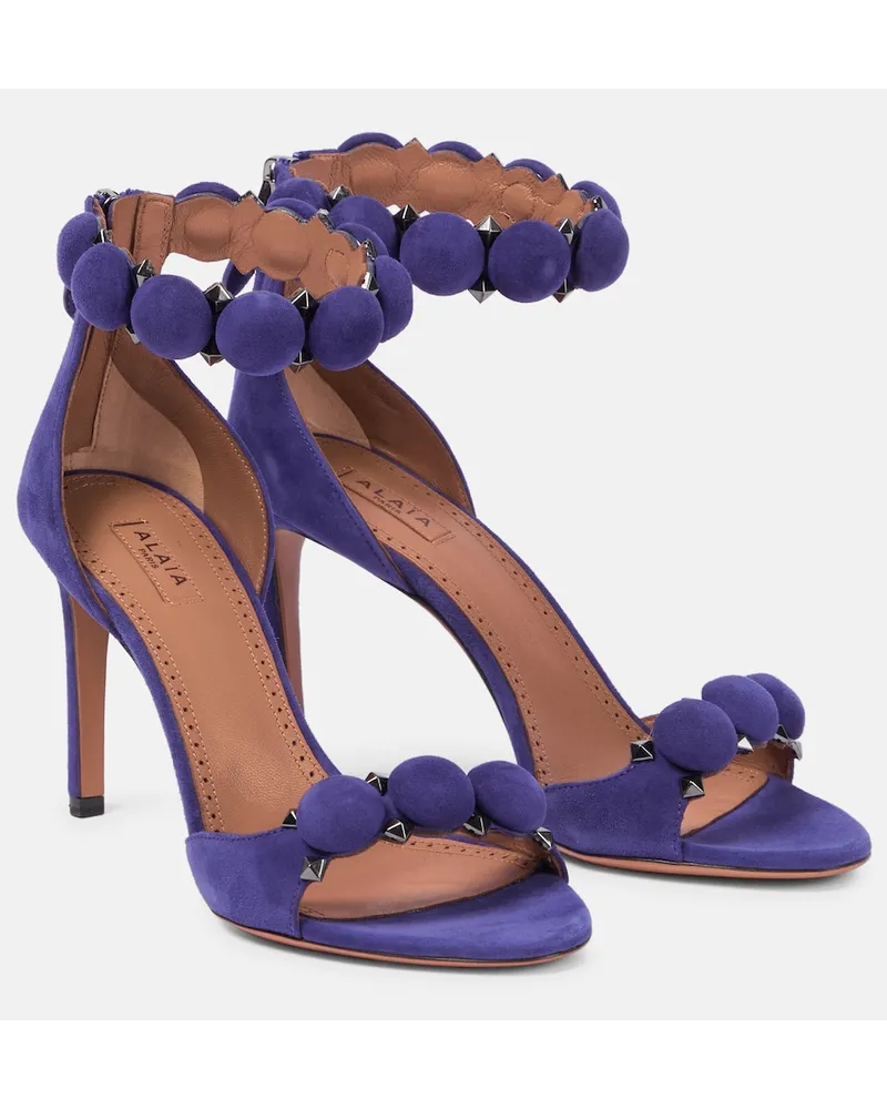 Alaïa AlaÃ¯a Sandali La bombe 90 in suede Viola