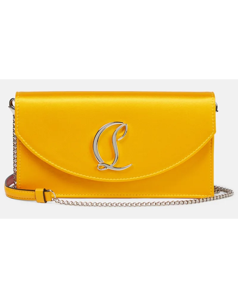 Christian Louboutin Clutch Loubi54 in raso Giallo