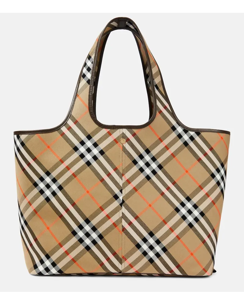 Burberry Borsa Medium in canvas Burberry Check Multicolore