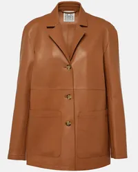 Totême Giacca oversize in pelle Marrone