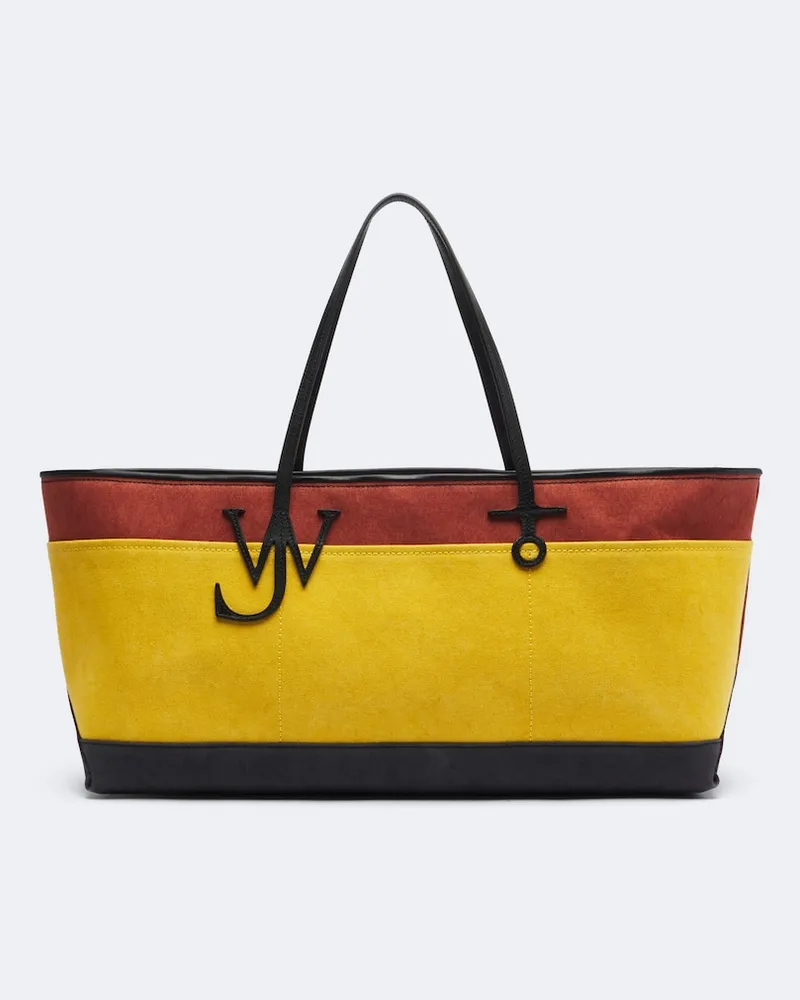 J.W.Anderson Shopper Anchor in canvas a righe Multicolore