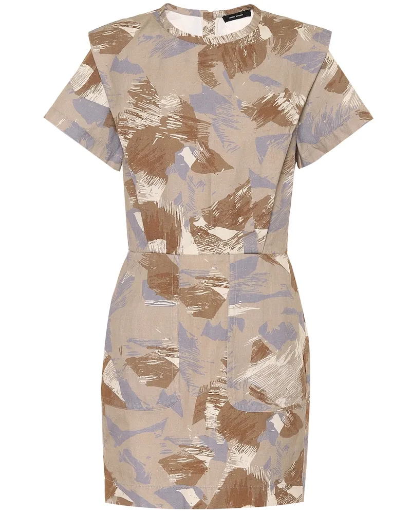 Isabel Marant Miniabito Ilesa in cotone e lino Beige