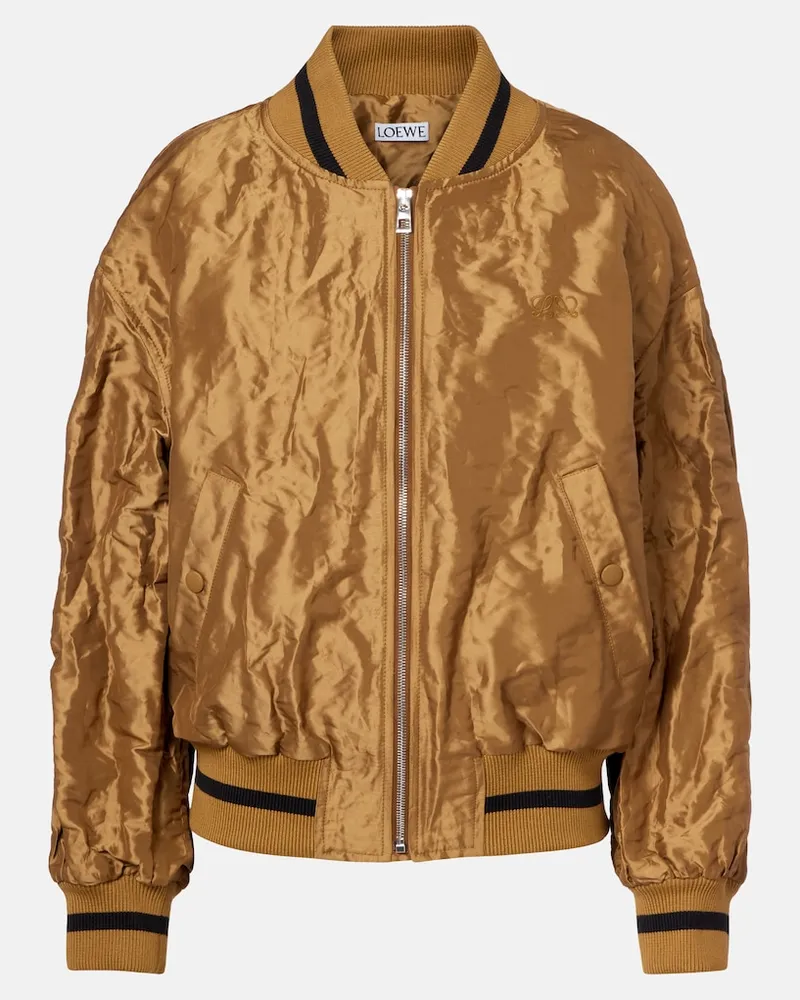 Loewe Bomber in taffetÃ Marrone