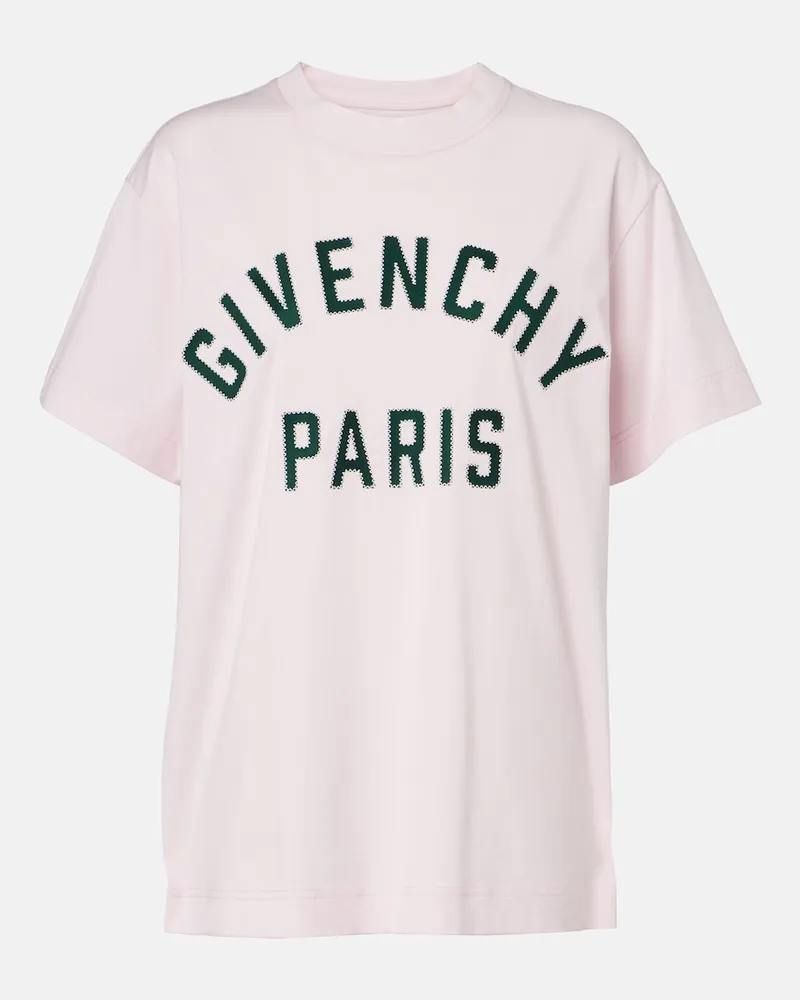 Givenchy T-shirt in cotone con logo Rosa
