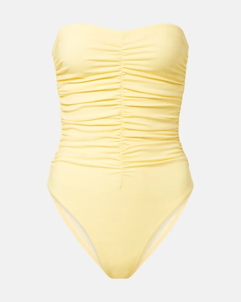 Karla Colletto Costume intero a fascia Giallo