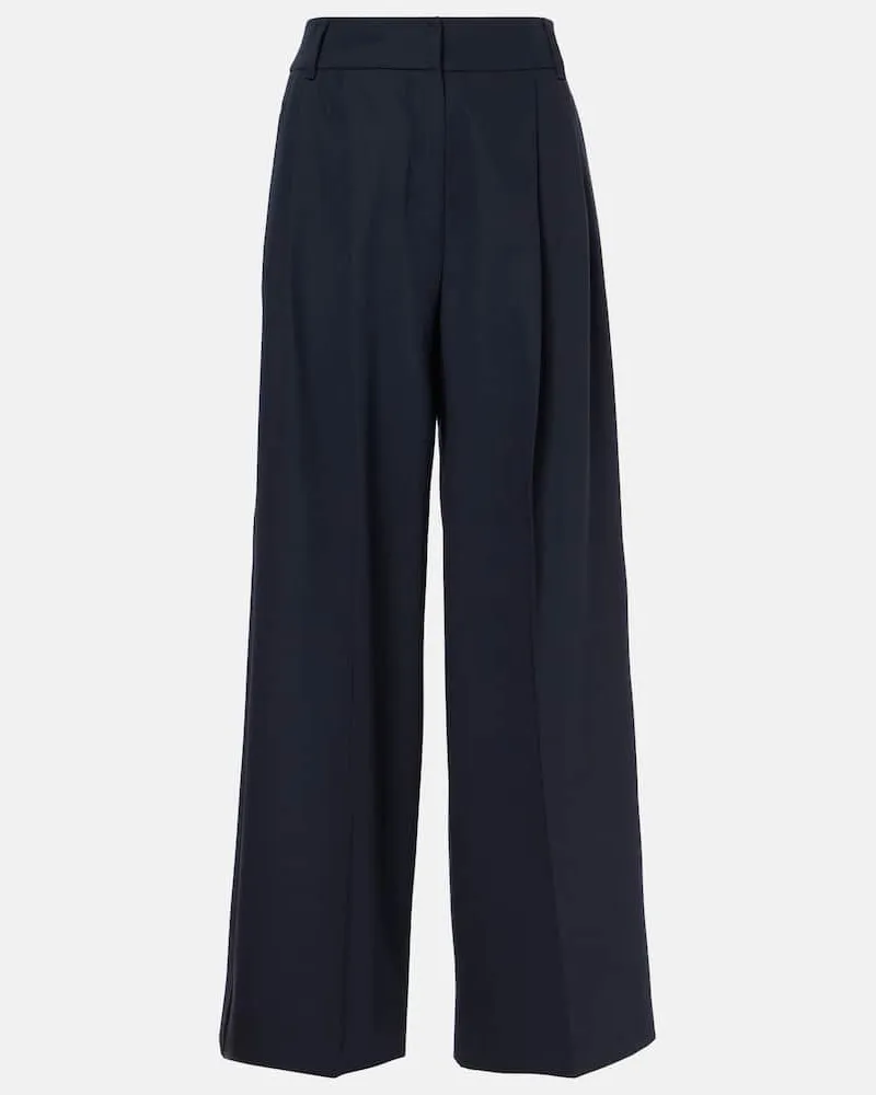 Max Mara Pantaloni Nichols in lana vergine Blu