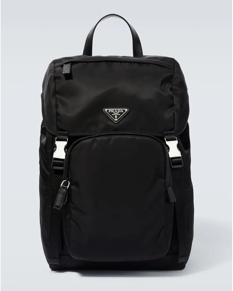 Prada Zaino in Re-Nylon con logo Nero