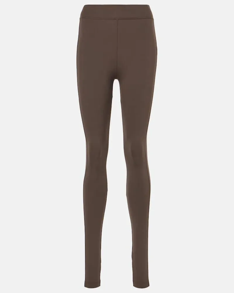 Christophe Lemaire Leggings a vita alta Marrone