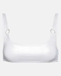 Melissa Odabash Top bikini Bari metallizzato Argento