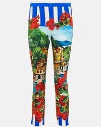 Dolce & Gabbana Pantaloni Portofino in misto seta Multicolore