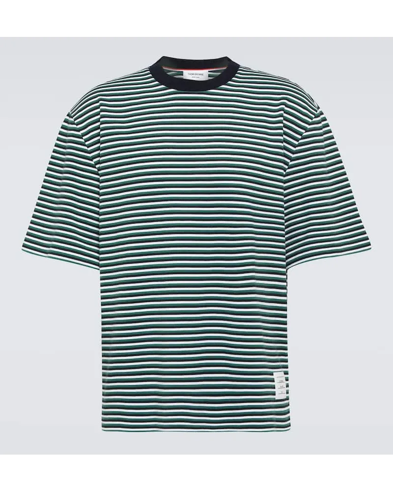 Thom Browne T-shirt oversize in cotone a righe Multicolore