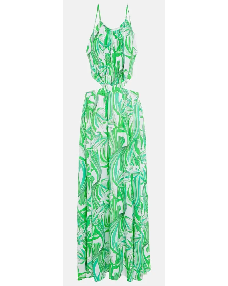 Melissa Odabash Abito lungo Arabella con stampa Verde