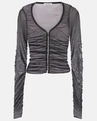 Acne Studios Blusa in mesh Nero