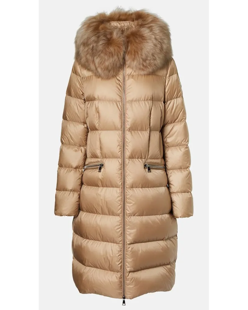 Moncler Piumino Boedic con shearling Grigio