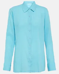 Melissa Odabash Camicia Tina in garza di cotone Blu