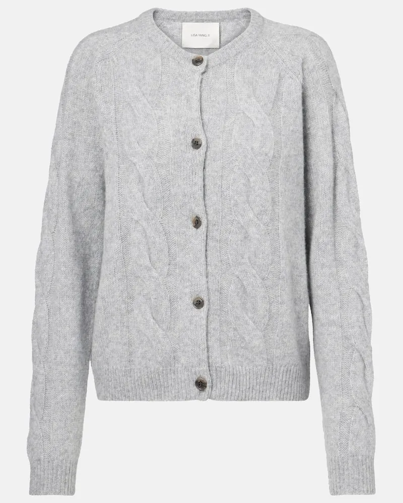 Lisa Yang Cardigan Gwyneth in cashmere e seta Grigio