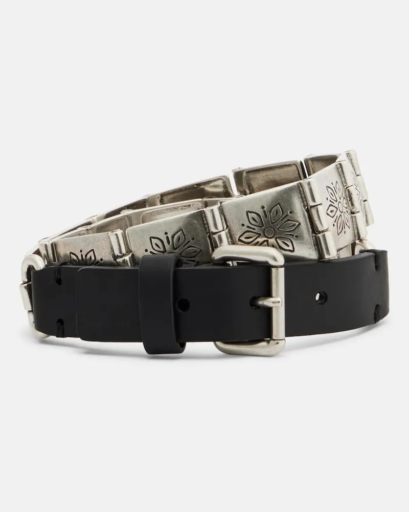 Etro Cintura con pelle Argento