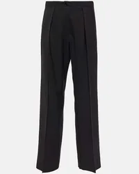 Acne Studios Pantaloni a gamba larga e vita alta Nero