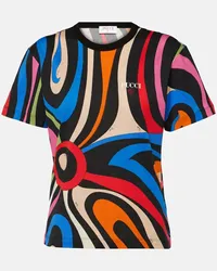 Emilio Pucci T-shirt Marmo in cotone Multicolore