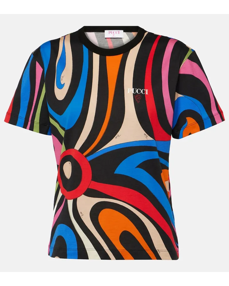 Emilio Pucci T-shirt Marmo in cotone Multicolore