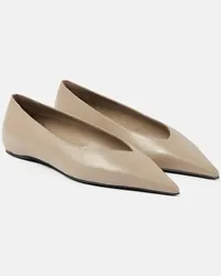 Totême Ballerine The Asymmetric in pelle Beige