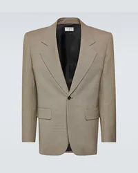 Saint Laurent Blazer monopetto in lana Beige