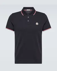 Moncler Polo in cotone piqué Blu