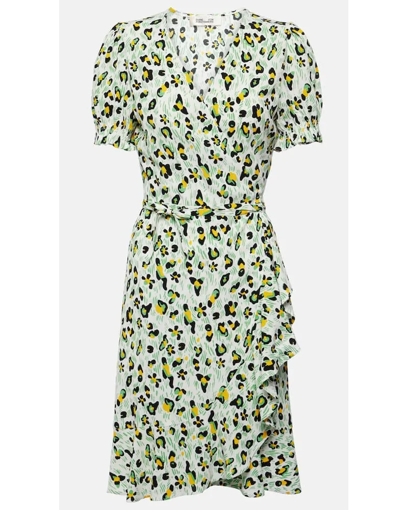 Diane von Furstenberg Abito a portafoglio Emilia con stampa Multicolore